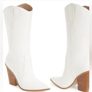 Steve Madden white boots